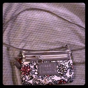 Coach Poppy Black + White Crossbody